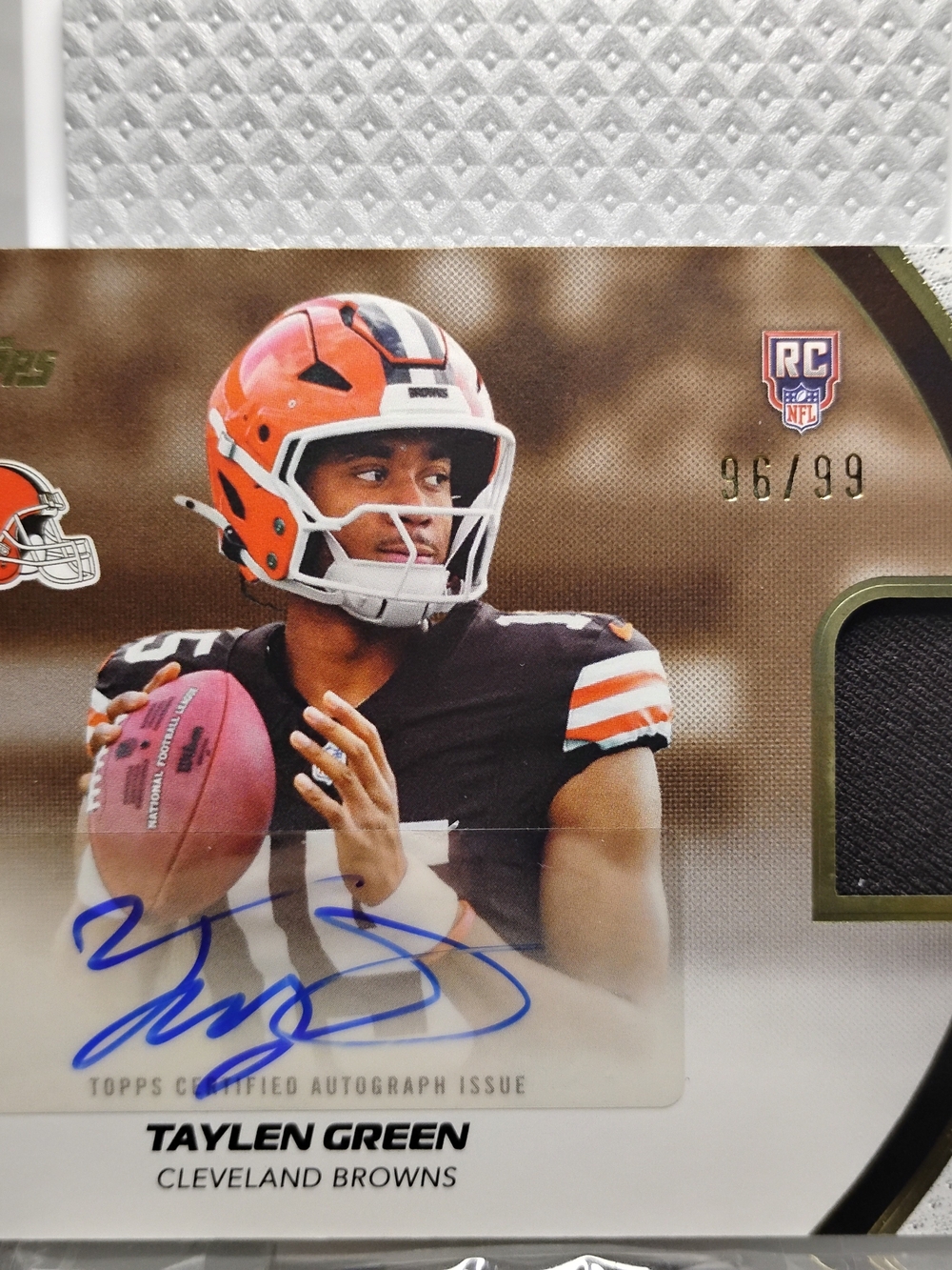 2026 Topps Flagship NFL Rookie Material Auto Taylen Green Rc /99